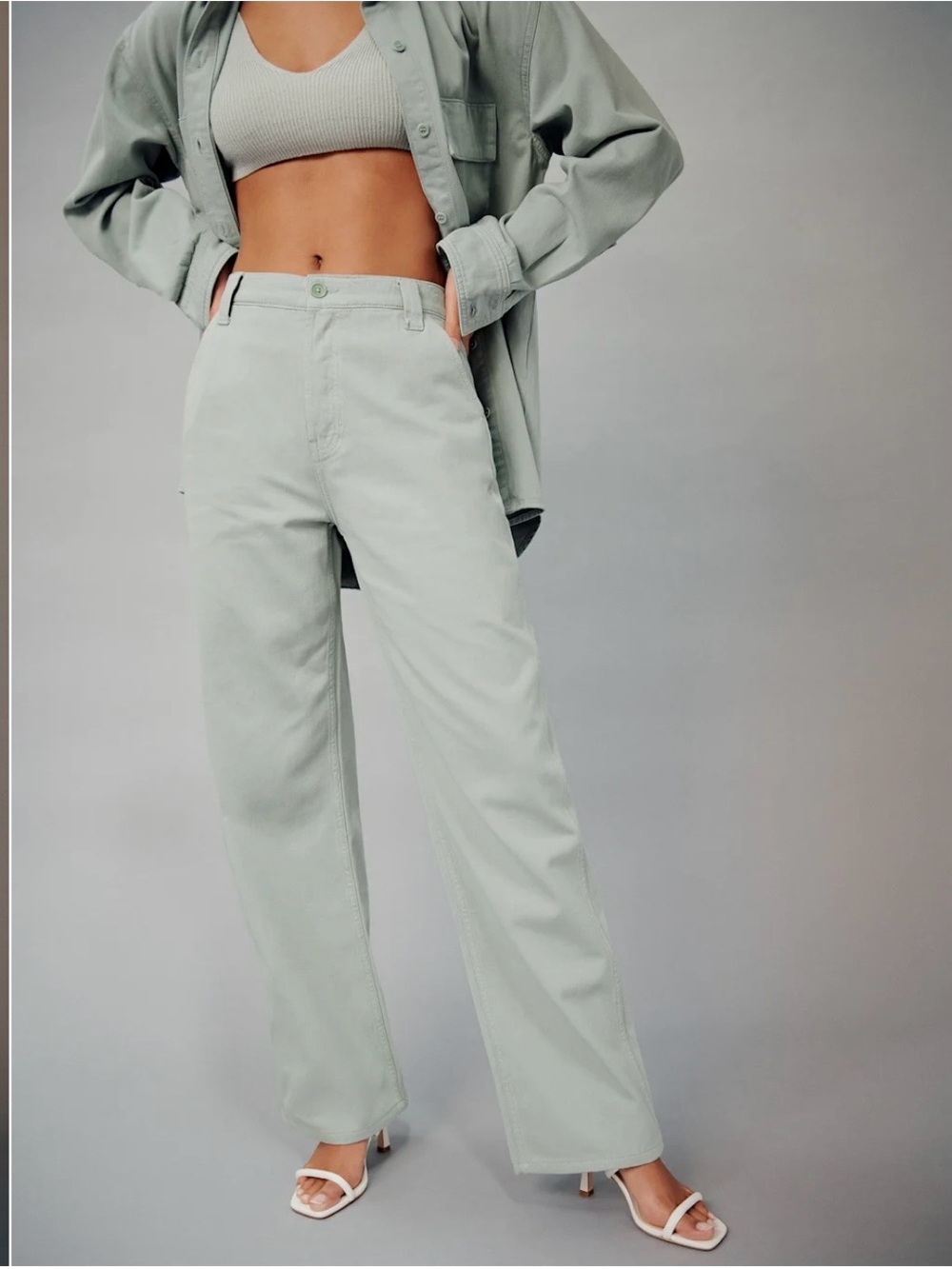 Reformation Women's Chinos in Light Green
